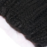 Kinky Curly Virgin Human Hair Natural Black Frontal