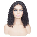 Bob Style Water Wave Lace Wig Naturlal Black #1B