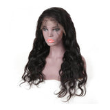 Body Wave 13x4 Transparent Frontal Lace Wig Naturlal Black 180% Density