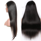 Straight 13x4  Transparent Frontal Lace Wig Naturlal Black 180% Density