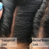 Body Wave 13x4 Transparent Frontal Lace Wig Naturlal Black 180% Density